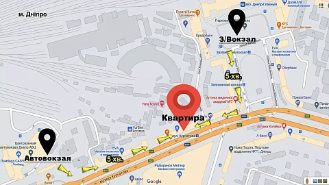 1 room apartments daily Dnipro, Tsentralnyi district, Kurchatova St., 2