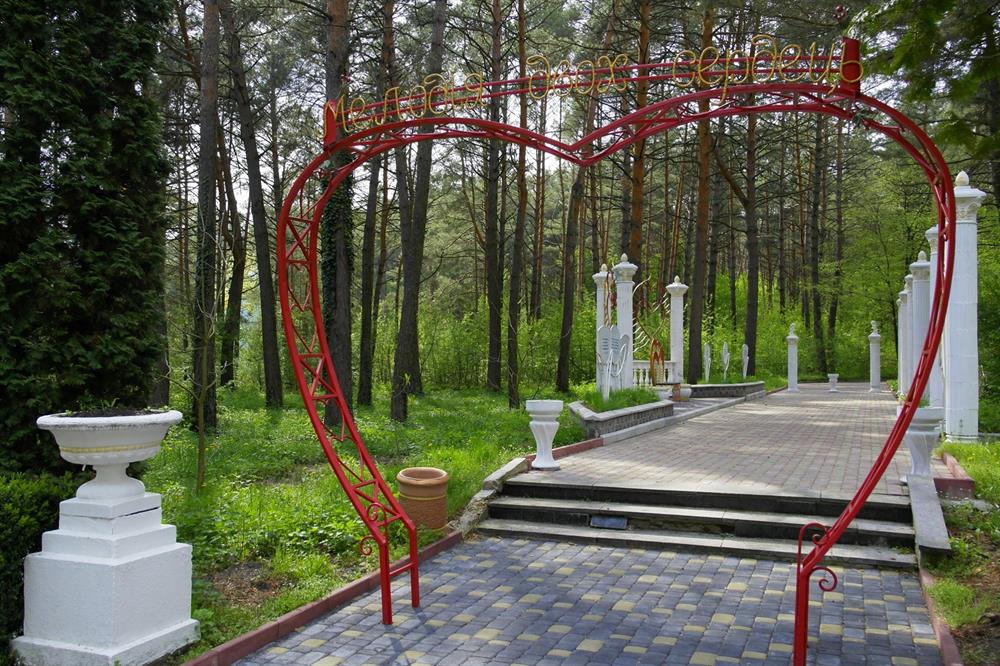 Арка кохання на території санаторія Червона Калина